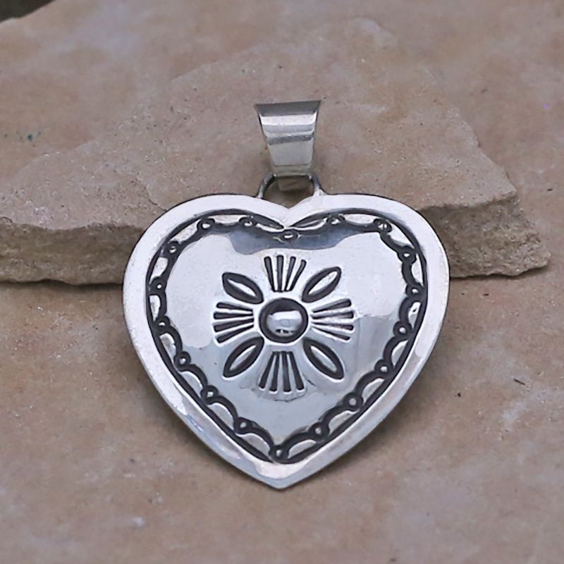 Small silver heart pendant