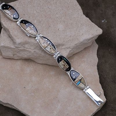 Adobe pueblo design oval link bracelet
