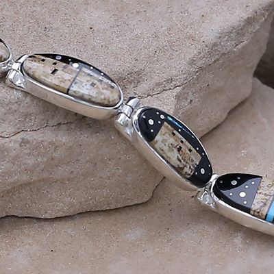 Adobe pueblo design oval link bracelet