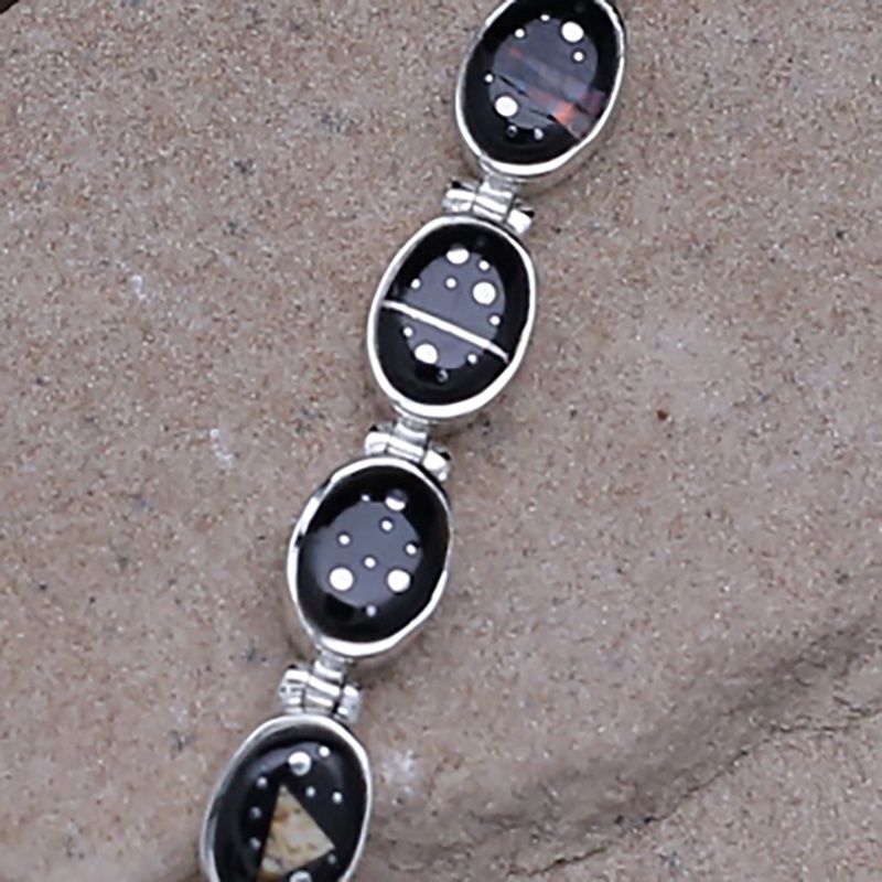 Night Sky small oval shape link bracelet
