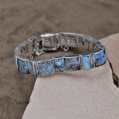 21 link Golden Hills turquoise bracelet