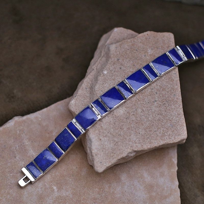 19 link bracelet with inlay Lapis