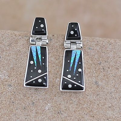 Night Sky hinged dangle earrings