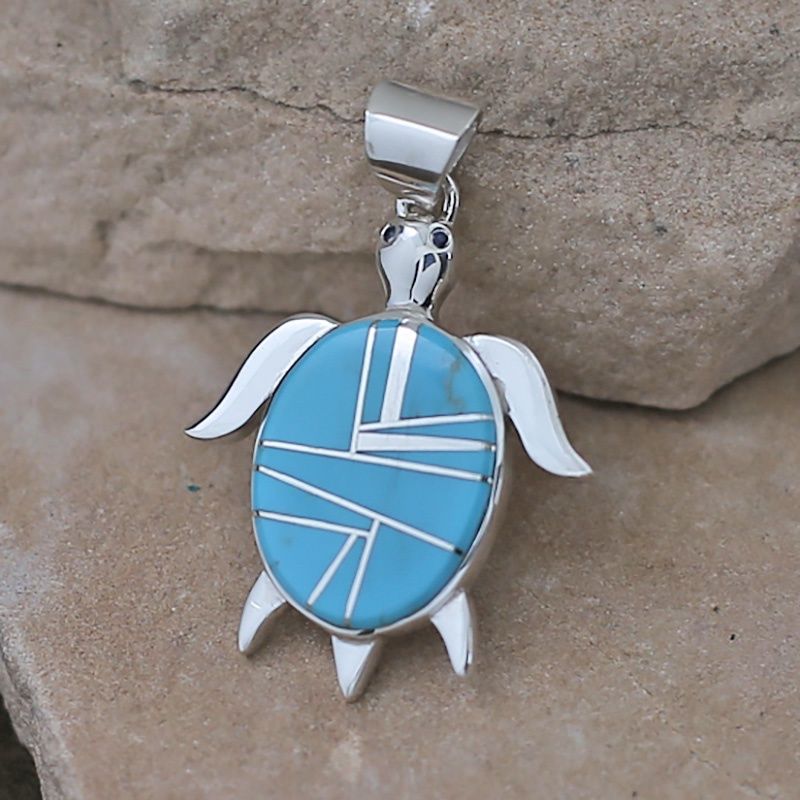 Navajo inlay turtle w/ turquoise