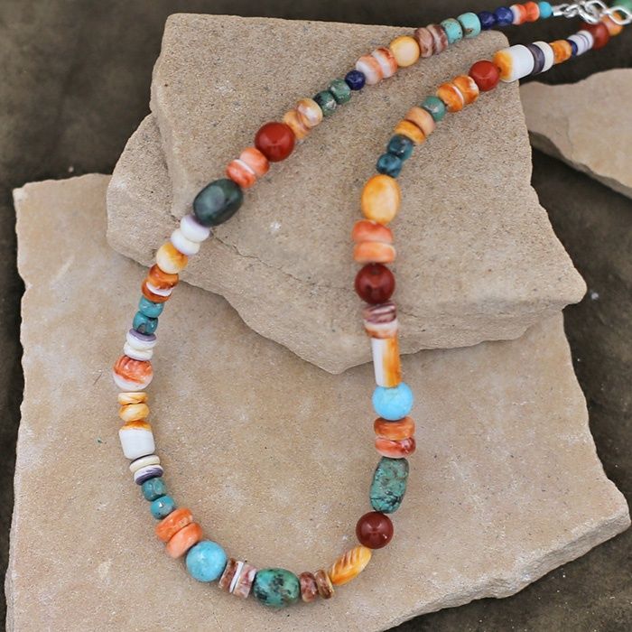 Multicolor bead necklace