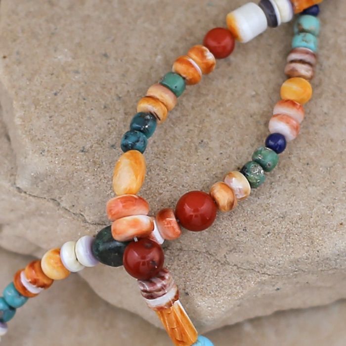 Multicolor bead necklace