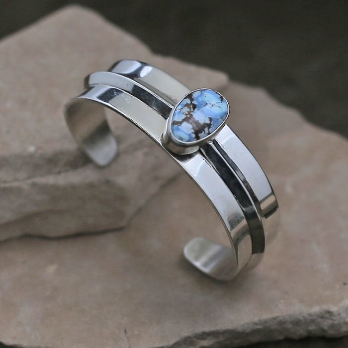 Contemporary Golden Hills turquoise bracelet