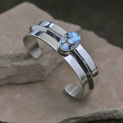 Contemporary Golden Hills turquoise bracelet