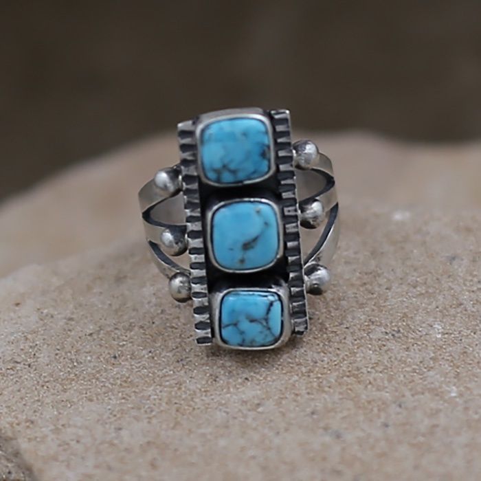 3-stone Navajo ring