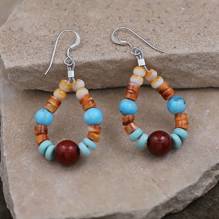 Small loop multicolor earrings