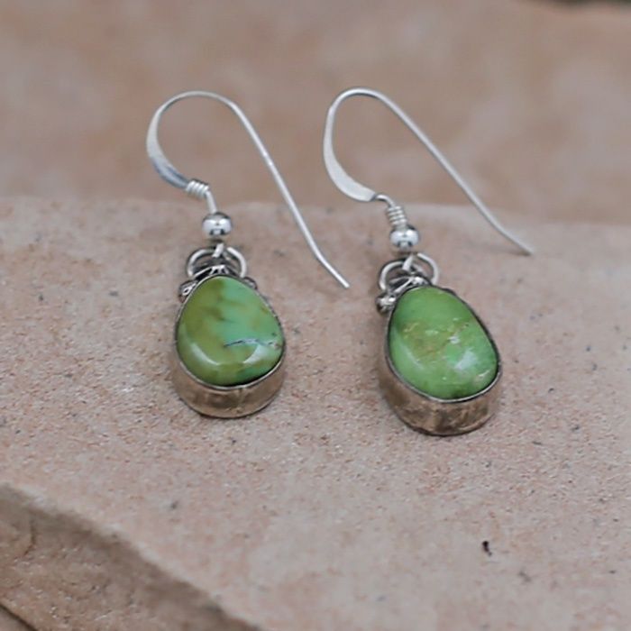Small dangle Royston turquoise earrings