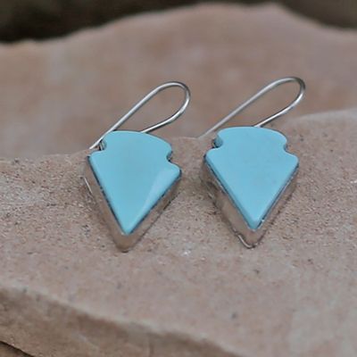 Turquoise arrowhead dangle earrings