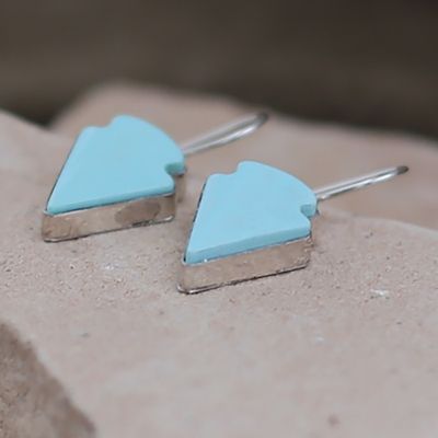 Turquoise arrowhead dangle earrings