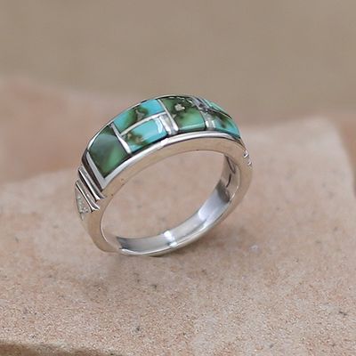 Sonoran turquoise inlay ring