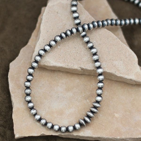 26&quot; Silver bead necklace-Pawn Jewelry