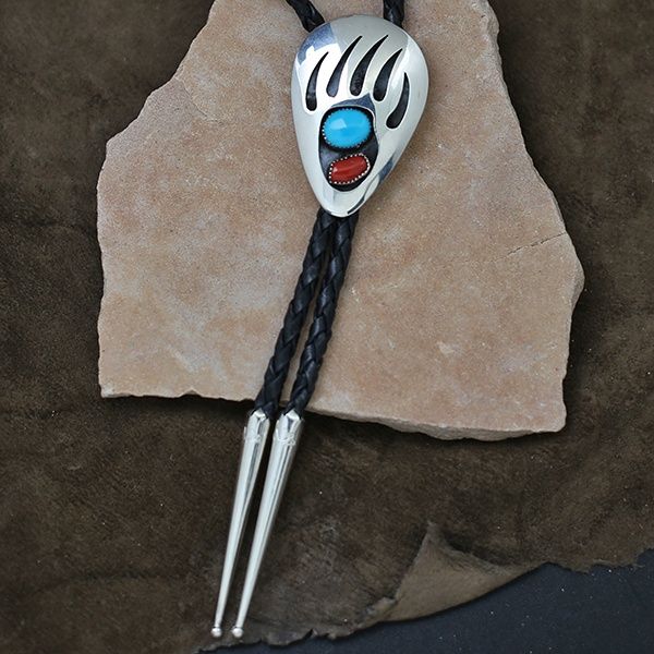 Turquoise &amp; coral Bear Paw bolo ite