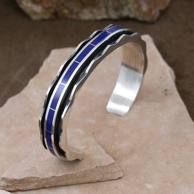 Larry Loretto lapis inlay bracelet