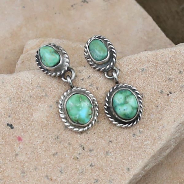 Small dangle Sonoran turquoise dangle earrings