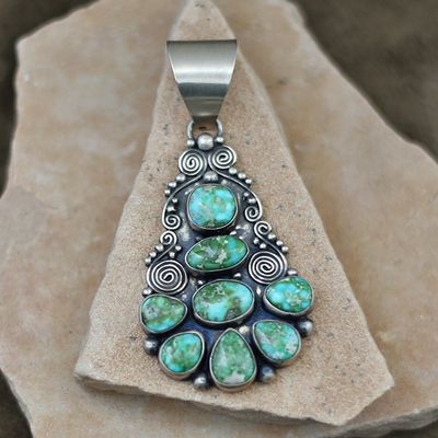 8-stone Navajo cluster pendant