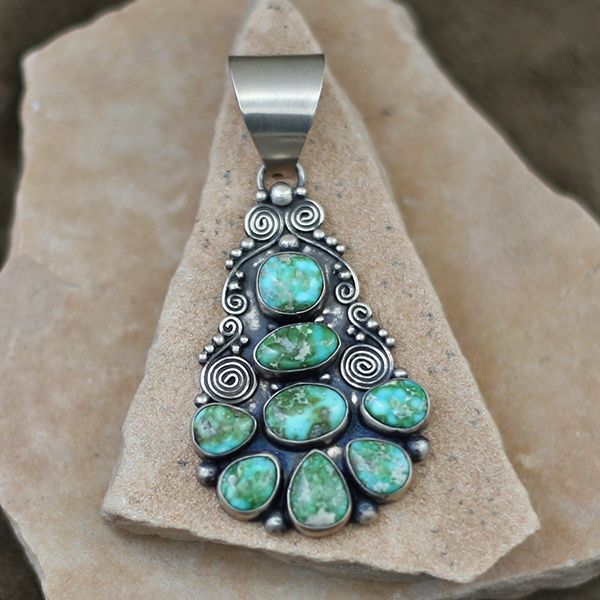8-stone Navajo cluster pendant