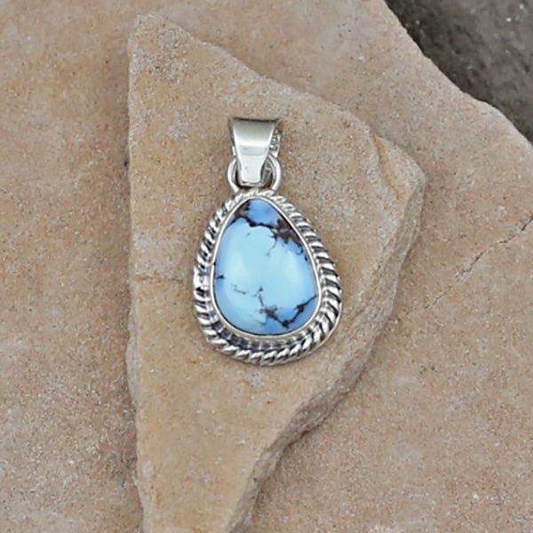 Small pendant with Golden Hills turquoise by Thomas Francisco