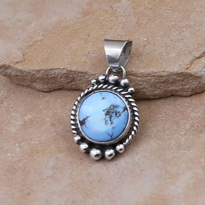 Golden hills turquoise pendant