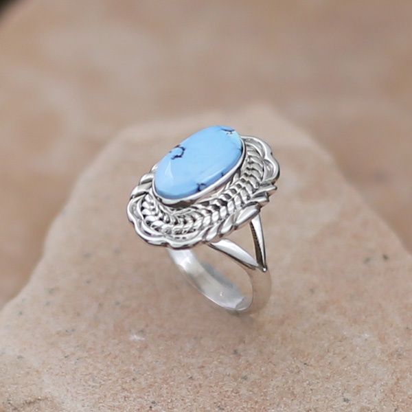 Navajo ring-Golden hills turquoise