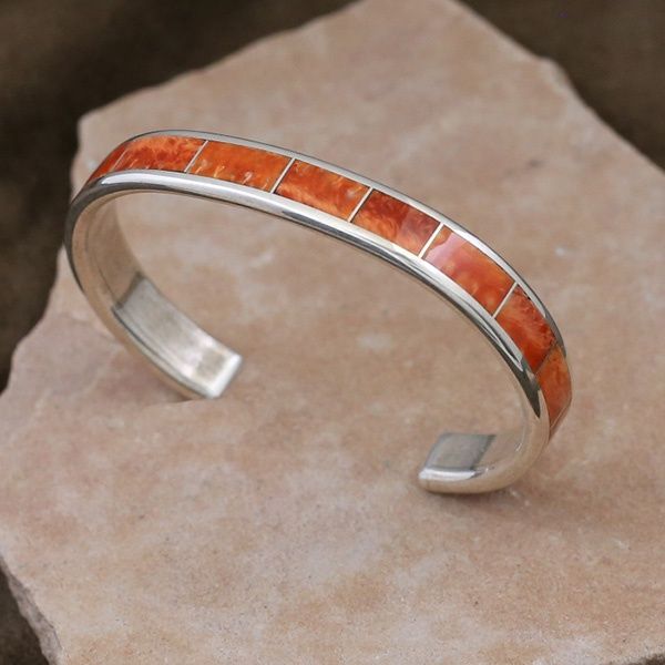 Larry Loretto bracelet w/ orange spiny oyster shell