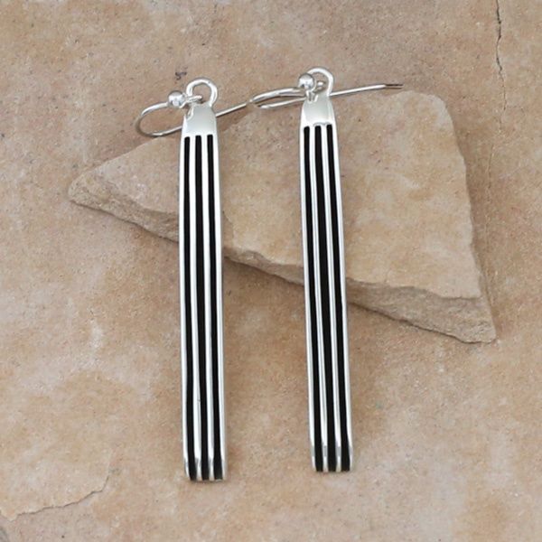 Long channel earrings