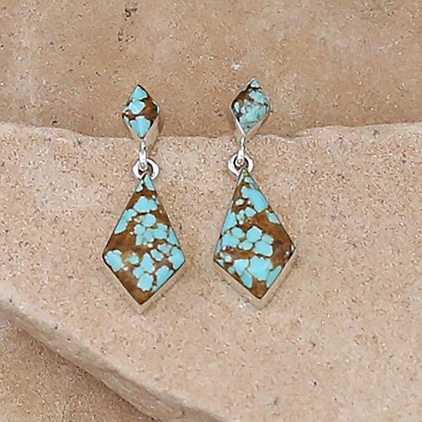 Small dangle earrings -#8 turquoise