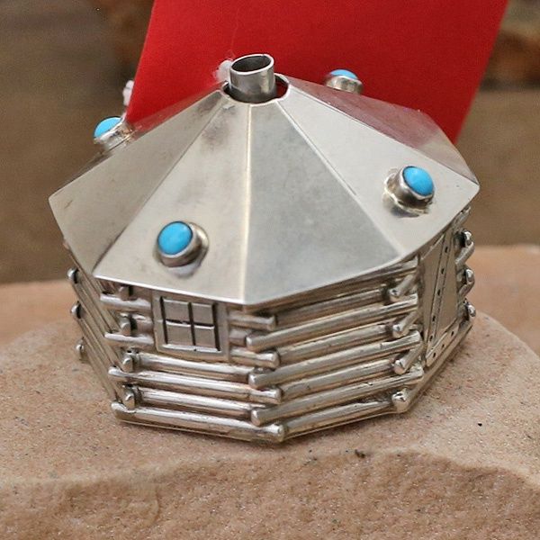 Navajo silver hogan box-Pawn Jewelry