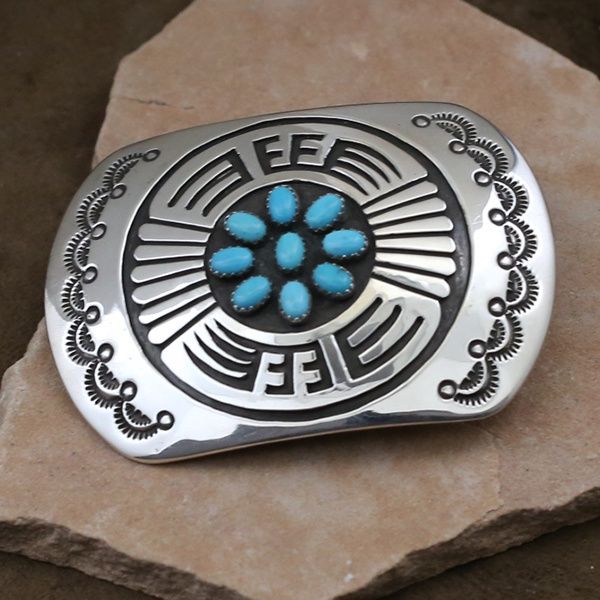 Navajo Belt buckle by artist Rosco Scott