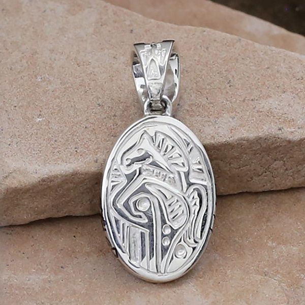 Navajo rug pattern pendant