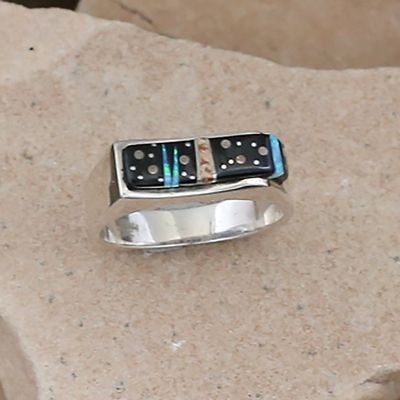 Thin flat bottom ring w/ Night Sky design