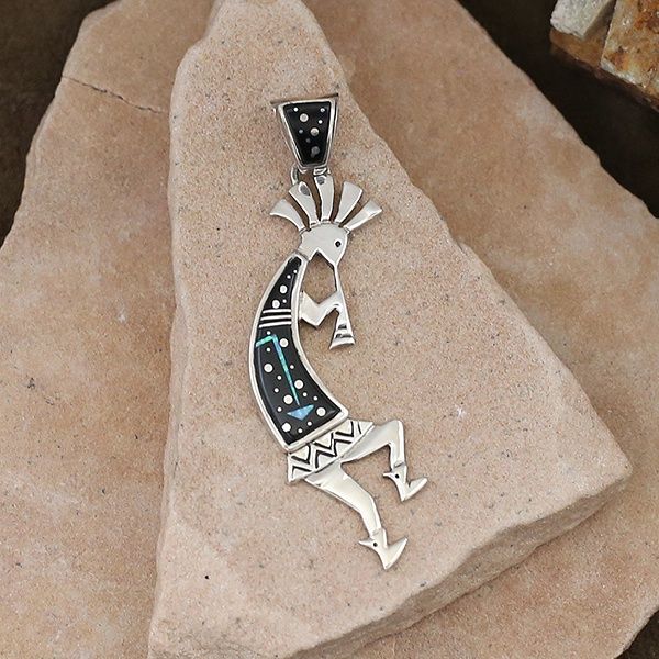 Kokopelli dancer w/ Night Sky inlay