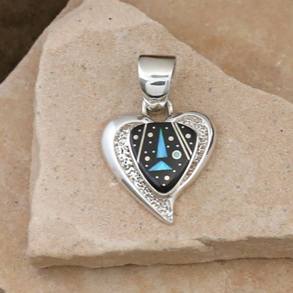 Heart pendant w/ Night Sky inlay
