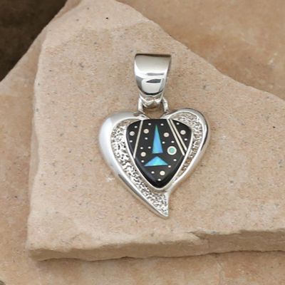 Heart pendant w/ Night Sky inlay