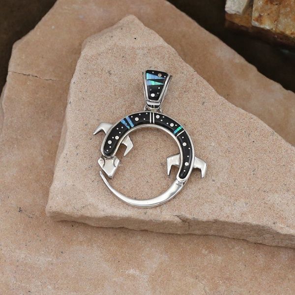 Lizard pendant w/ Night Sky inlay