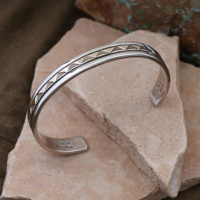 Marc Antia narrow heavy bracelet-gold &amp; silver