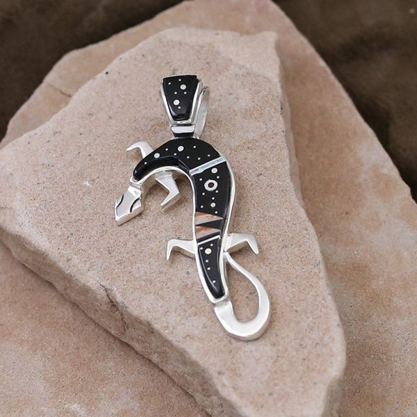 Night Sky design Gecko pendant