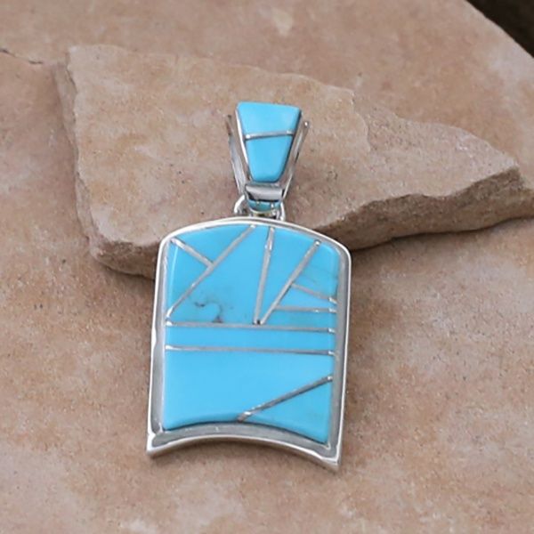 Turquoise inlay pendant