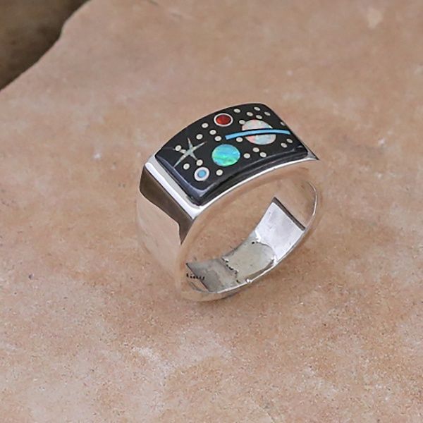 Inlay ring by Clayton Tom