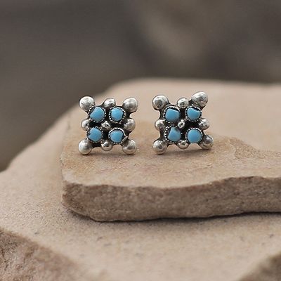 Mini Zuni turquoise studs