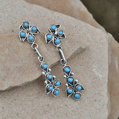Zuni cluster dangle earrings