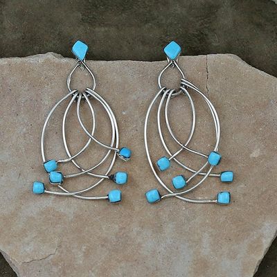Large Zuni chandelier earrings