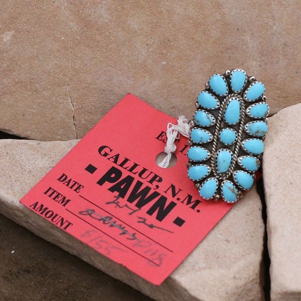 Navajo cluster ring- Pawn Jewelry