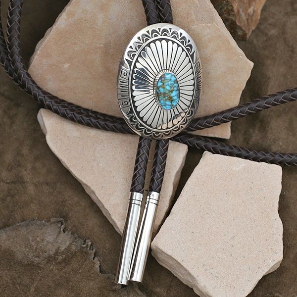Navajo bolo tie by artist Charlie John