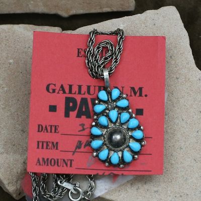 Navajo cluster pendant-Pawn Jewelry