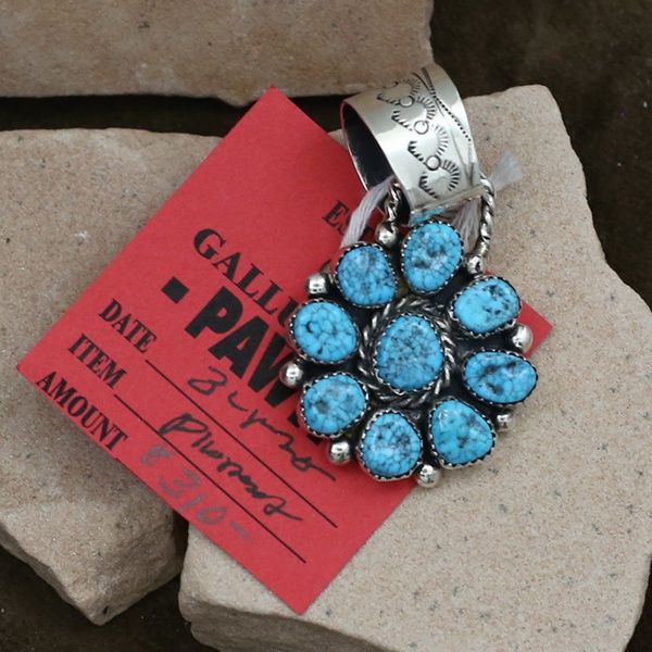 Large Navajo cluster pendant-Pawn Jewelry