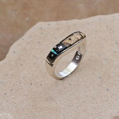 Thin curved adobe pueblo ring